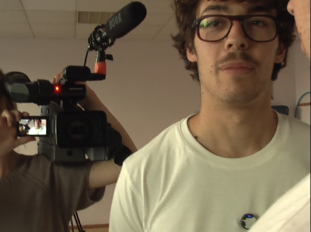 Lucas Baba with a camera